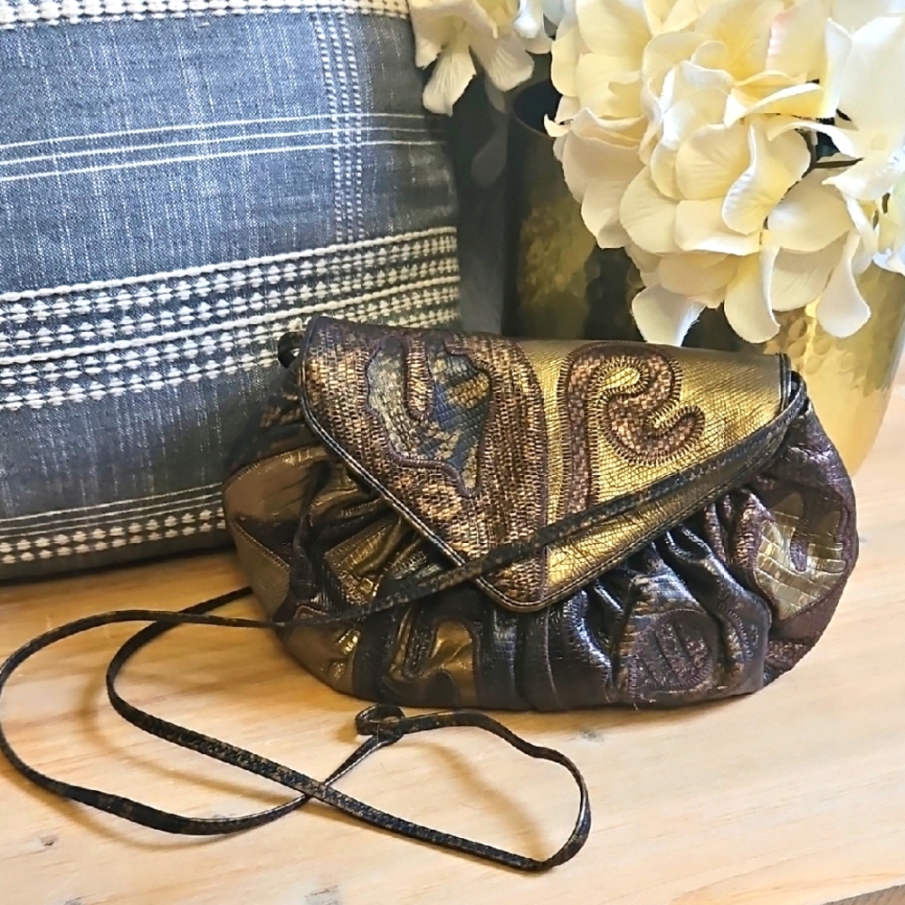 Sharif Vintage Leather Patchwork Purse
